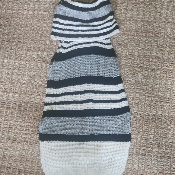 Poof! Gray and White Ribbed Pencil Tunic Casual - Picture 3 of 3